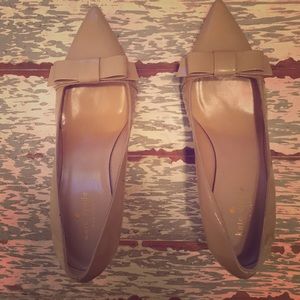Kate Spade Nude bow heels; Size 8